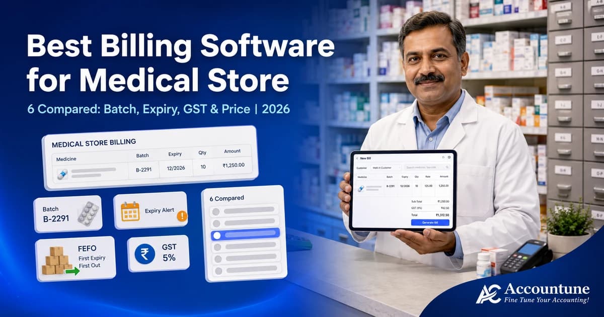 Best Billing Software for Medical Store in India 2026 (6 Compared)