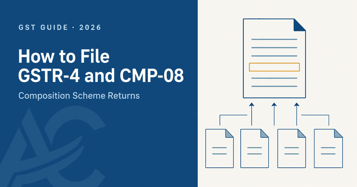 How to File GSTR-4 and CMP-08: Composition Scheme Returns (2026)