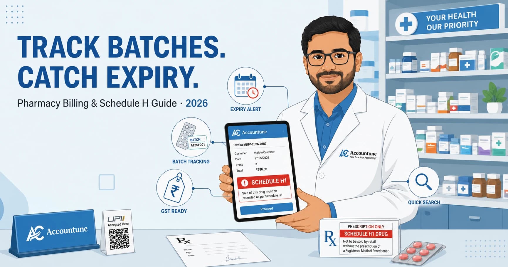 Pharmacy Billing — Batch Expiry & Schedule H Complete Guide for Indian Chemists (2026)