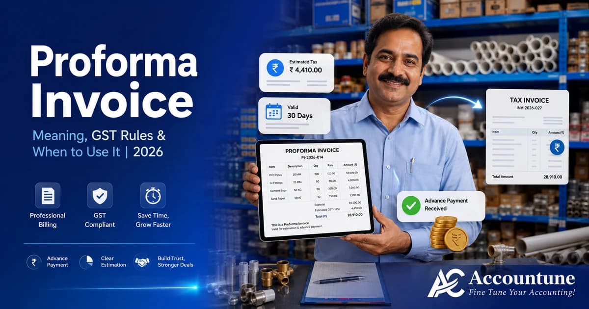 Proforma Invoice Meaning: What It Is, When to Use It, and What GST Says (2026)