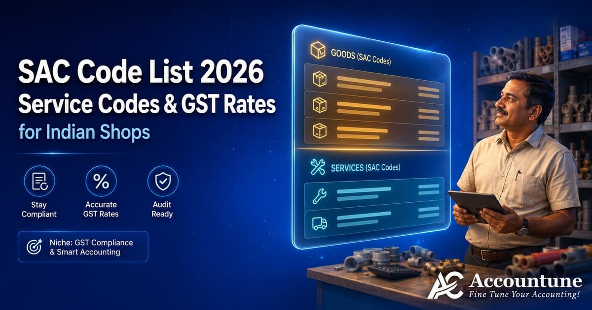 SAC Code List 2026: Service Codes and GST Rates for Indian Shops